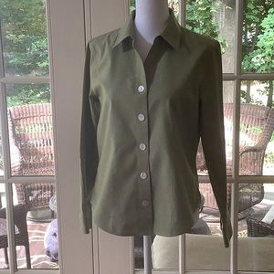Coldwater Creek green,long sleeves cotton shirt. PXS good condition